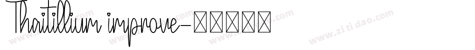 Thaitillium improve字体转换